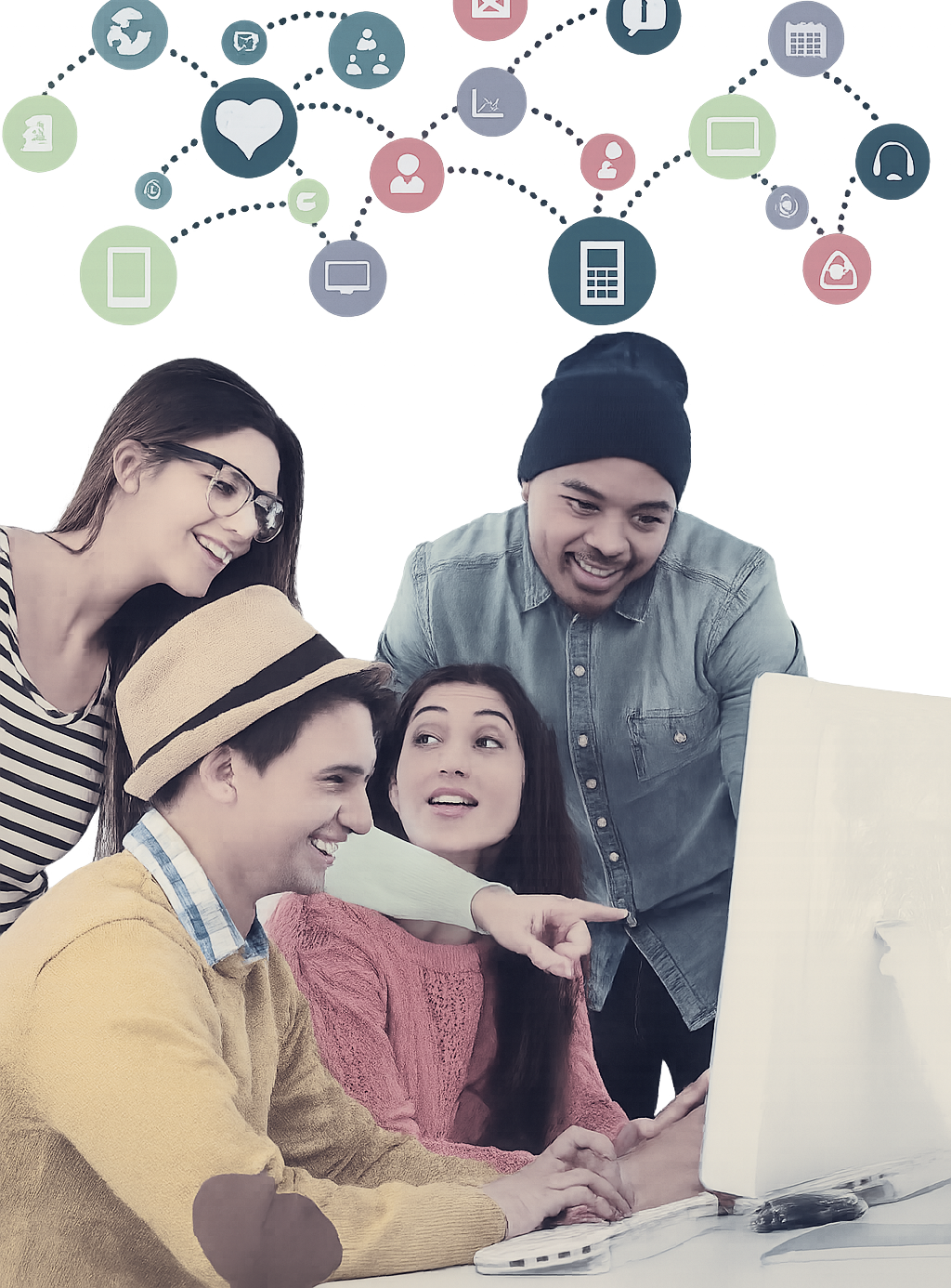 Social media management dashboard showing analytics and campaign performance